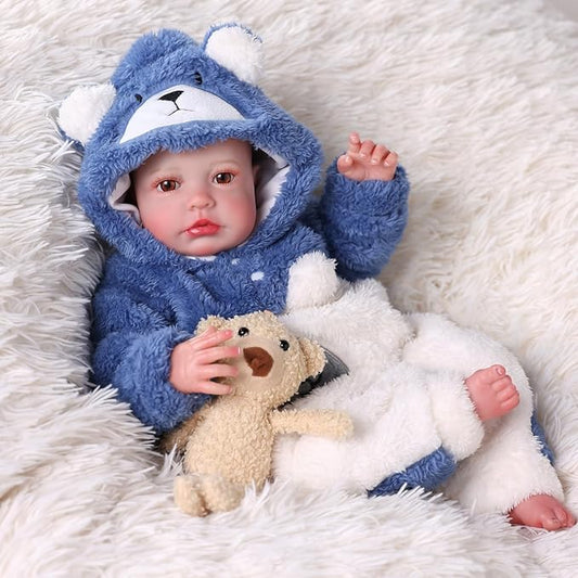BABESIDE Reborn Baby Doll Boy - 20 Inch Lifelike Soft Vinyl Realistic Baby Dolls with Poseable Body & Accessories, Real Life Newborn Baby Doll for Cuddling, Playtime & Gift for Kids Ages 3+