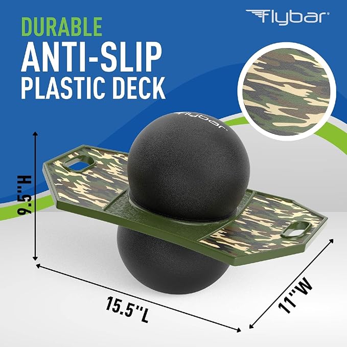 Flybar LED Pogo Trick Ball for Kids Balance Bounce Board w/Anti-Slip Deck
