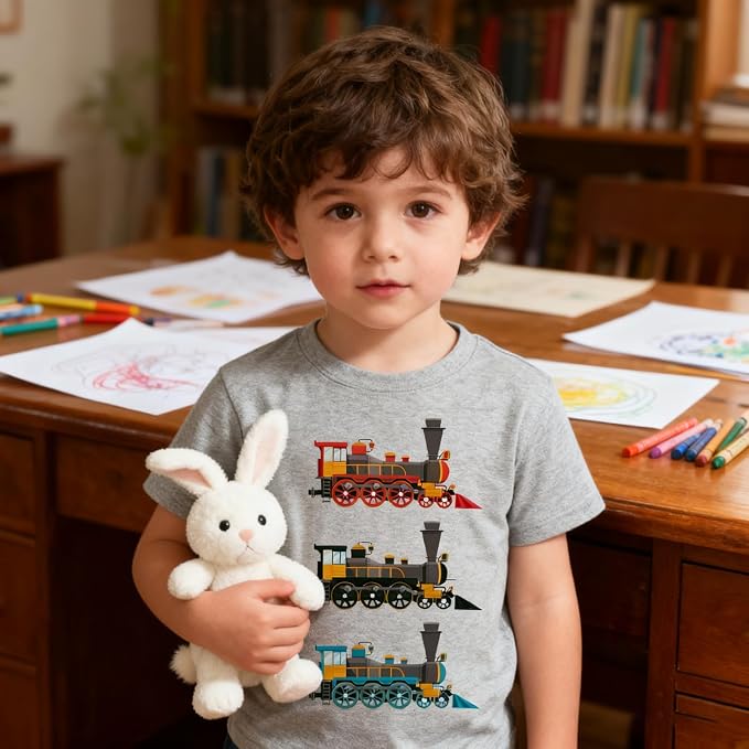 Todder Boys Shirt Kids Trains Bug Retro Nature Cool Tees Tops 2-7 Years
