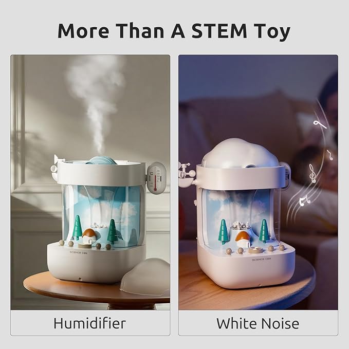 Science Can STEM Kits for Kids Age 6-8, Multifunctional 3-in-1 Weather Station for Kids, Educational Science Kits with 8 Weather, Humidifier & White Noise Mode, Birthday Gifts for 5 6 7 8 Girls Boys
