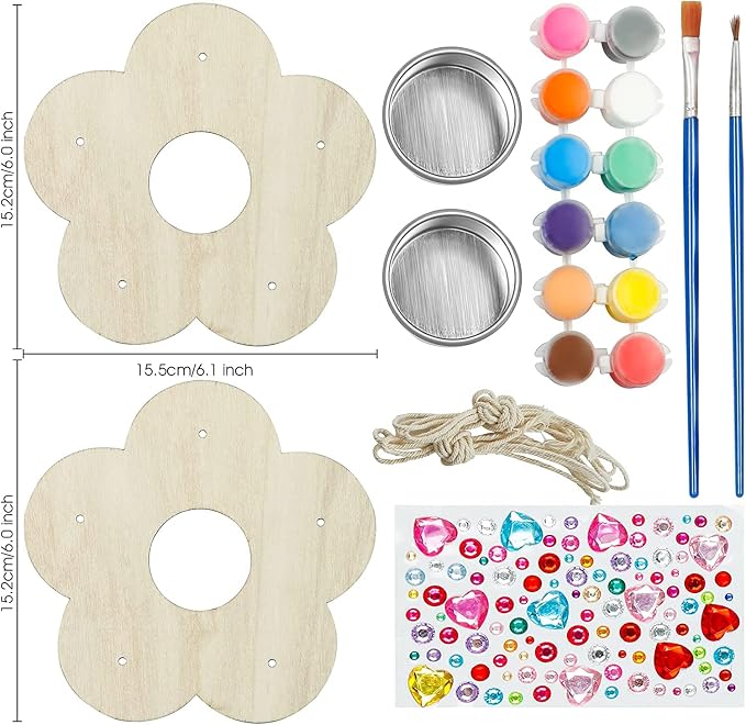 Gooidea Kids Arts and Crafts Bird Feeders for Outside, 2-Pack DIY Wooden Paint Kits Outdoor Toys Holiday Crafts for Boys & Girls Age 3-5 4-8 8-12