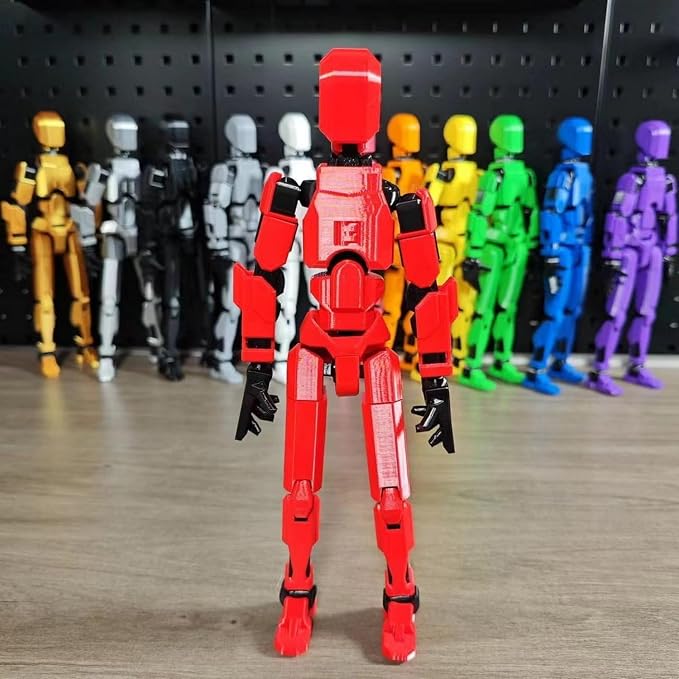 FoxVilla Assembly Completed T13 Action Figure, Titan 13 3D Printed Action Figure, 3D Printed Titan13, Assembled Dummy 13 Lucky 13 Toy Figure