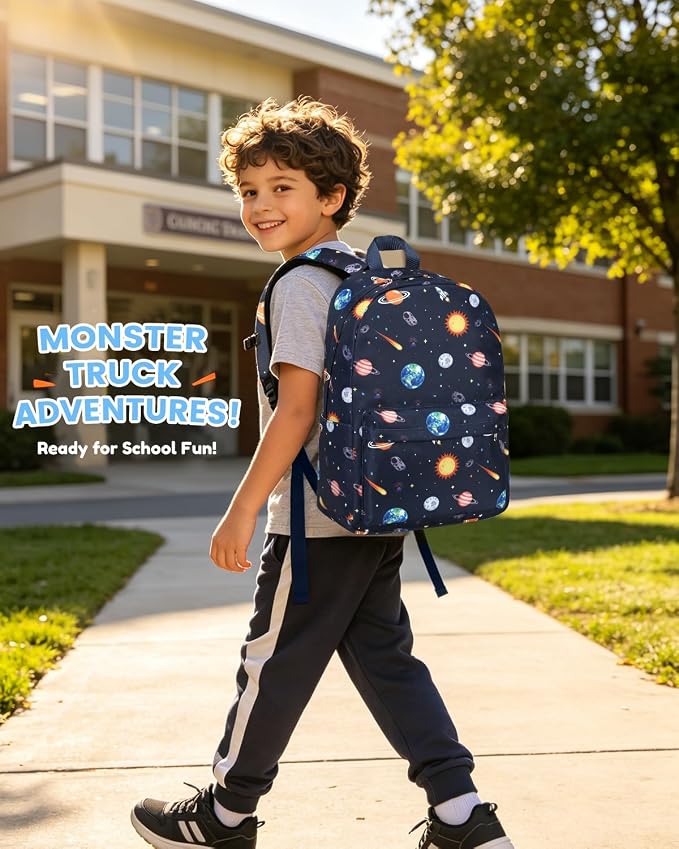 CAMTOP Preschool Backpack for Kids Boys Girls Toddler Backpack Kindergarten School Bookbags for Age 3-8 (Blue Space)