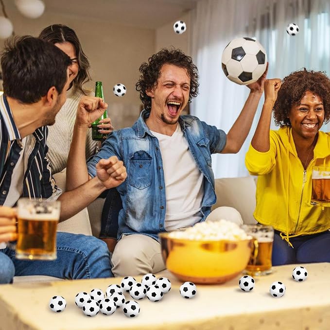 Mini Soccer Stress Balls 20 Packs Mini Soccer Foam Small Foam Squeeze Anxious Toy Sports Stress Ball for Kids School Carnival Reward Football Party Decorations Supplies