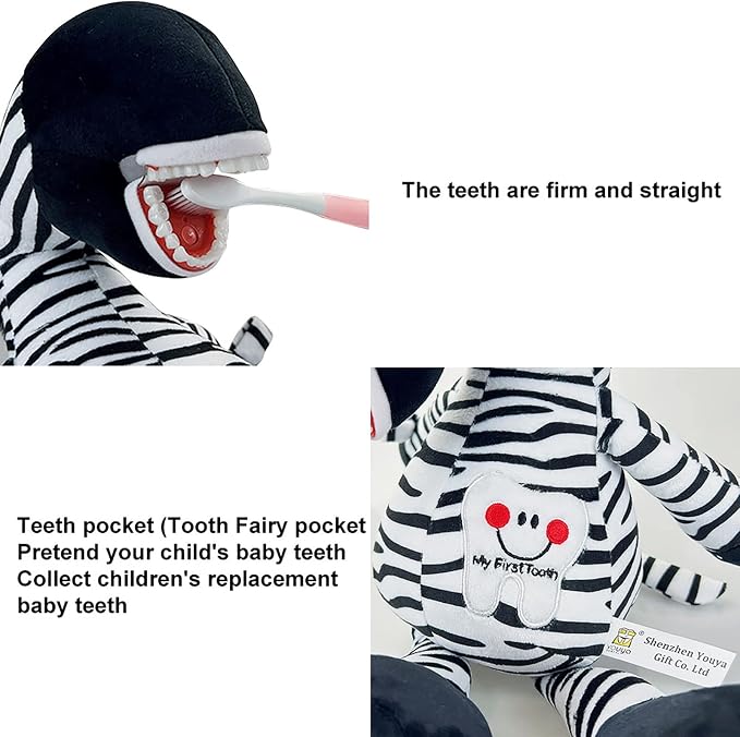 Tooth Fairy Plush Doll, Dental Stuffed Oral Health Presentation Puppet Doll Tooth Fairy Dental Educational Plush Small Size Doll with Teeth for Kids Chidren Boys Girls