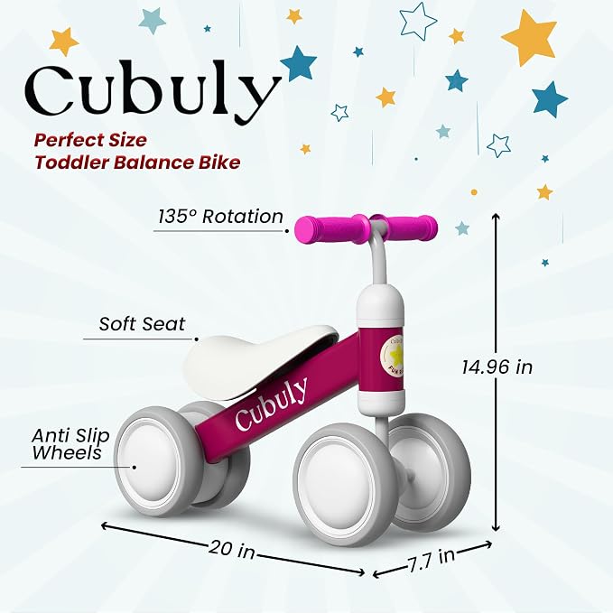 Baby Balance Bike for 1-3 Year – First Birthday Boy Girl Gifts 12-36 Month Mini Bike|Colorful Lighting Wheels|Ride on Toys |Toddler Balance Bike 1-3 Indoor/Outdoor Bike