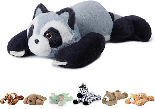 Niuniu Daddy 20" 3.3lb Raccoon Weighted Stuffed Animal forKids and Adults, Soft Sensory Plush Body Pillow for Calming Support, Large Animal Toy for Everyday Comfort