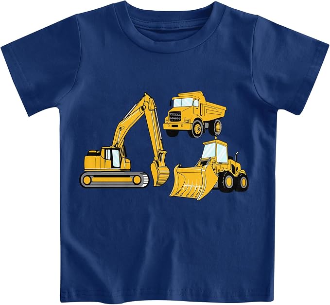 Funnycokid Toddler Boys Shirts Graphic T-Shirt Kids Short Sleeve Tees 2-7 Years