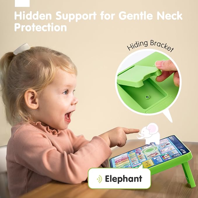hahaland 5-Language Learning Tablet for Toddlers 1-3 – New Version Educational Toy with Sounds & Speech Therapy – Early Development Easter Gifts for Boys, Girls, Baby, Toddler, Ages 1 2 3