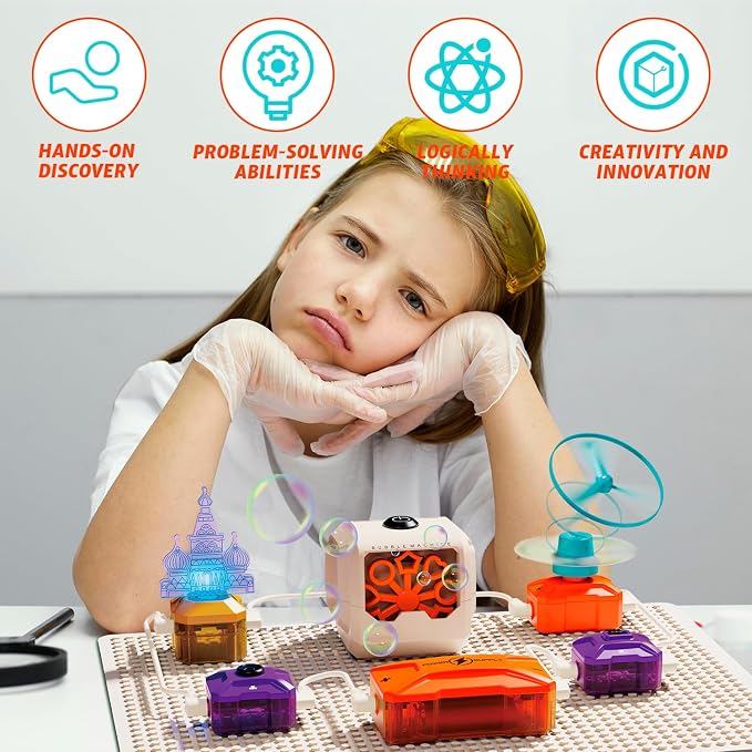Science Kits for Kids, 177+ Projects Circuit Exploration Kits Educational Electronics Toys for Boys & Girls Hands-On Engineering Toy, Birthday, Halloween, for Ages 5 6 7 8 9 10 11 12