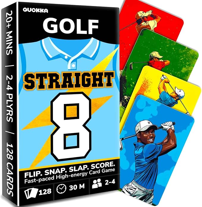 Quokka Golf Fast-Paced Card Game for Kids & Adults – 128 Cards & Easy Rules – Quick & Fun Matching Game – 2-4 Players – Ages 8+ – Perfect for Family Games Night, Travel and Parties