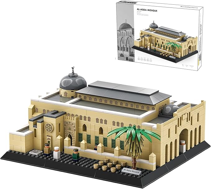 Al-Aqsa Mosque Architecture Model Kit 768 Pieces Islamic Landmark Building Set The Holy Sanctuary of Jerusalem Replica Muslim Religious Gift for Ramadan & Eid Home Decor for Adults & Teens