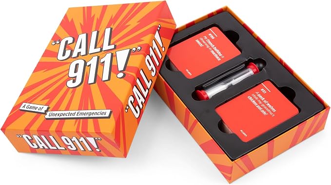 Call 911! [A Family Game of Unexpected Emergencies | Card Games for Adults & Teens, 200 Emergency Prompts | Fun Card Games for Family Game Nights & Parties | Ages 12 Up]