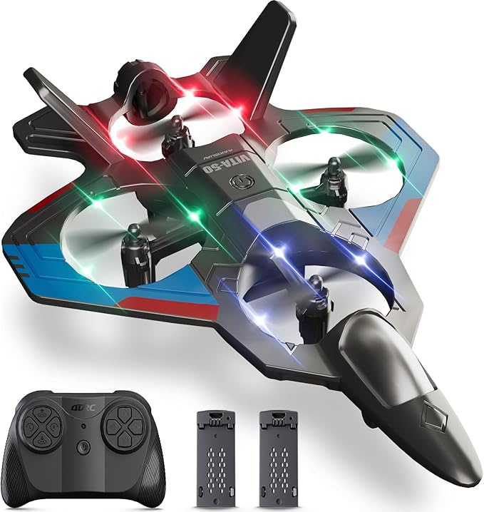 4DRC RC Planes Remote Control Airplanes for Kids, Foam Remote Control Planes for Kids Adults Beginners, Remote Control Helicopter Fighter Jet Drones for Kids Adults, 360° Flip Easy to Fly