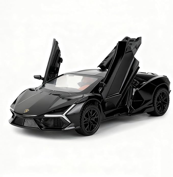 BDTCTK 1/32 Comapatible for Lamborghini ‌Aventador LP700-4 Model Car, Zinc Alloy Diecast Pull Back Toy Cars with Sounds and Lights Vehicles for Kids Boy Girl Gift (Black)
