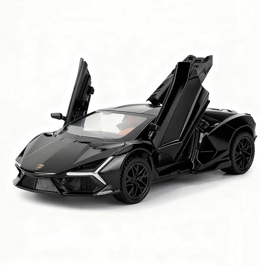 BDTCTK 1/32 Comapatible for Lamborghini ‌Aventador LP700-4 Model Car, Zinc Alloy Diecast Pull Back Toy Cars with Sounds and Lights Vehicles for Kids Boy Girl Gift (Black)