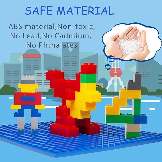 Building Blocks 1000 Pieces Classic Building Bricks Compatible with All Major Brands with 3 Baseplates Preschool Learning Educational Toy Present for Boys Girls Kids 6 7 8 9 10 11 12 Years Old
