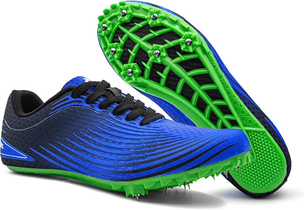 RUNIC Track & Field Shoes for Men, Women & Kids – Pro Running Spikes for Sprint, Race & Training – 7 Spikes + Extra Spikes & Wrench (US Men Size)