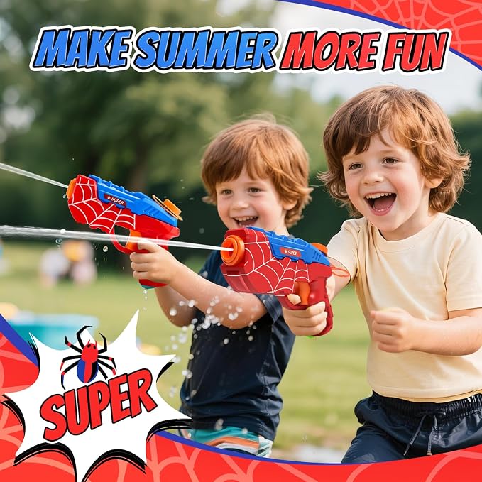 Water Guns for Kids, Squirt Gun for Boys Girls, Cool Small Manual Water Pistols, Party Favors Swimming Pool Toys Beach Outdoor Water Gun Toys, Ideal for Summer Gifts for Kids Aged 3 5 4 6 7 8 (2Pack)