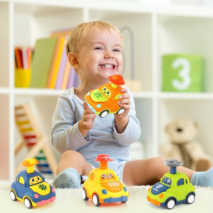 Car Toys for Toddlers 1-3 Year Old Boy Birthday Gift for Boys Girls 1-3 Pull Back City Vehicle Toys Goodie Bags Stuffers Party Favors for Kids