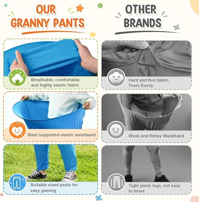Granny Pants Yard Game, Outdoor Game with Bouncy Ball and Air Pump, Team Relay Family Reunion Party Field Game