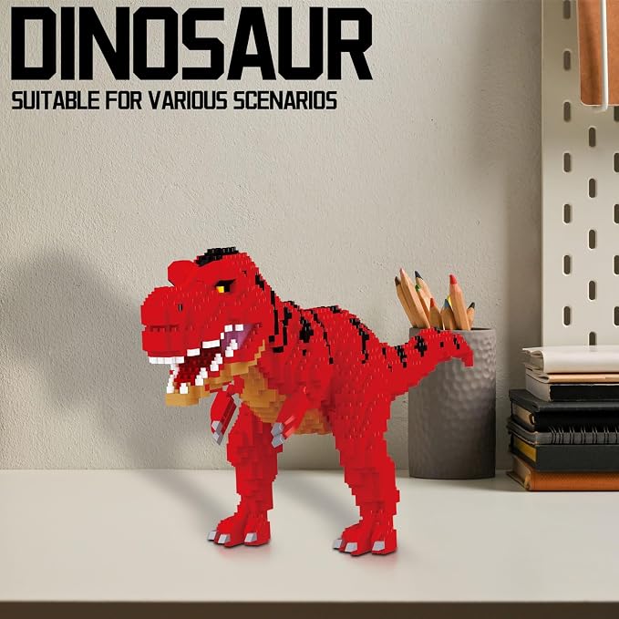 CSNRHG Dinosaur Torvosaurus Building Blocks Model Decor Micro Mini Blocks Toy Birthday for Age 6+ Children Adults Teens 1548 Pieces