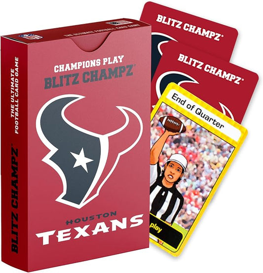 Blitz Champz Houston Texans – Official NFL Playing Cards & Houston Texans Gifts for Men & Women, Fun Travel Card Games for Adults & Kids Ages 7+, Ideal Camping Games for Friends & Family Game Night