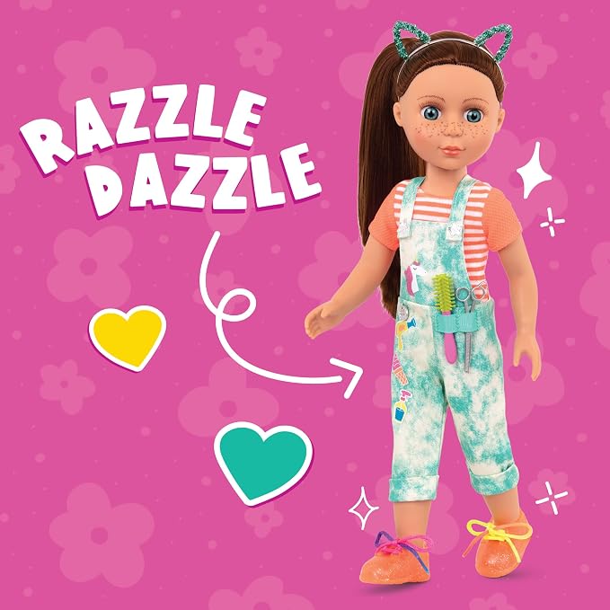 Glitter Girls – 14-Inch Doll Outfit Bundle – 3 Fashion Outfits – Rainbow Jacket, Cat – Ears, Sweater Dress – Clothes & Accessories – Fashion Pack – 3+ Years