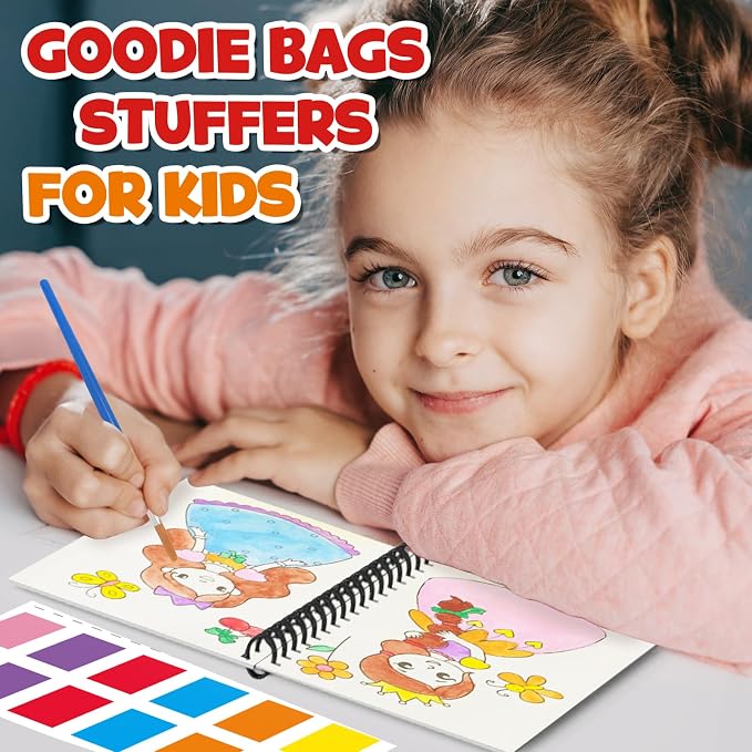 ZMLM 16 Water Coloring Books for Kids Party Favors - Bulk Mini Coloring Books for Kids Ages 4-8,Small Birthday Goodie Bag Stuffers School Return Gift Art Crafts Classroom Prizes