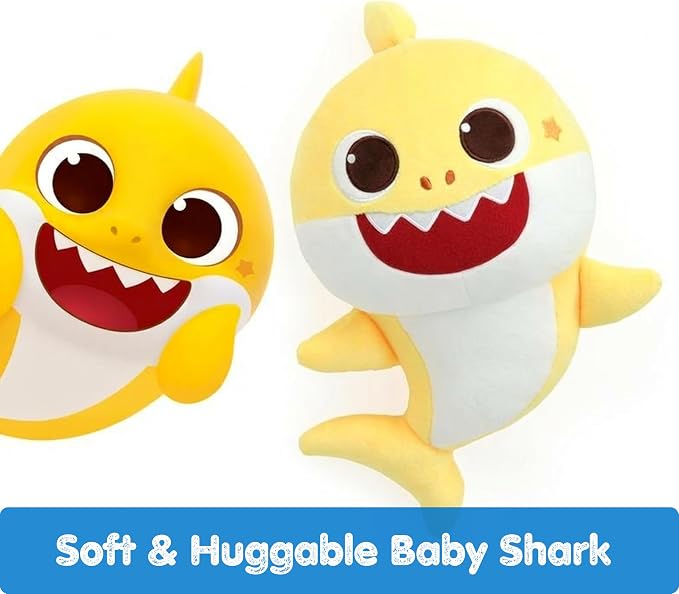 Pinkfong Baby Shark Singing Plush Toy - 13" Soft Huggable Stuffed Animal, Washable, Interactive Musical Toy, Toddler Gift, Ages 18 Months+