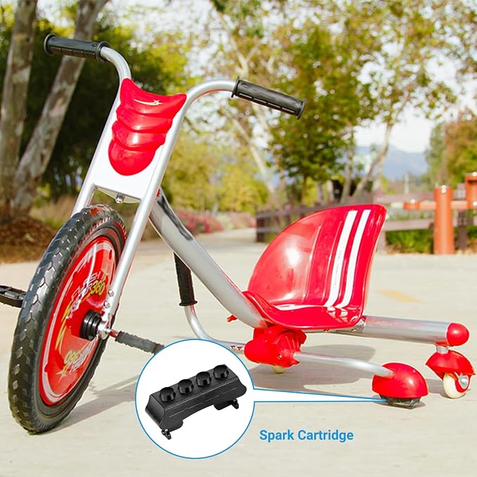 EOPOAYI Spark Cartridge Compatible with Razor Flash Rider 360 Trike, Spark Pad Replacement for eSpark Electric Scooter Spark 1.0 2.0 Kick Scooter DLX Kids Ride Bar Attachment Brake Parts 1-2 Pack