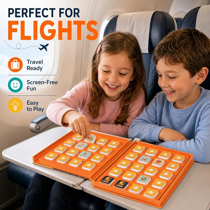 Travofun Magnetic Memory Matching Game for Kids Ages 3-8, Travel Toys for Toddlers 3-5, Magnetic Travel Games, Road Trip and Airplane Activities for Kids