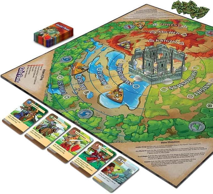 Fireside Games Castle Panic 2nd Edition | Cooperative Family Strategy Board Game with Monster Defense Card Trading and 3D Towers | Fun Adventure for 1-6 Players Ages 8 and Up