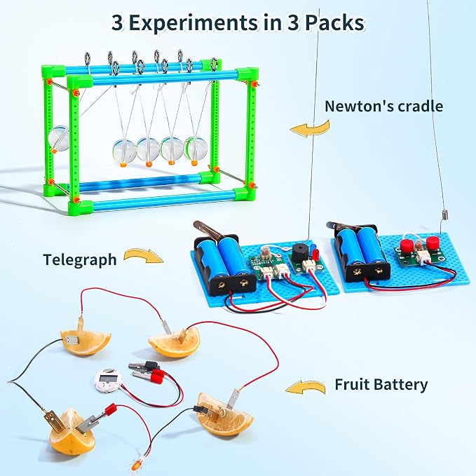 4 Set STEM Science Kits for Kids Age 8-12, 7-in-1 Science Experiments Crafts Projects Electric Motor Building Kit 8-10 9-12, STEM Toys for 8 9 10 11 13 Year Old Boys Girls Classroom Activity Gift