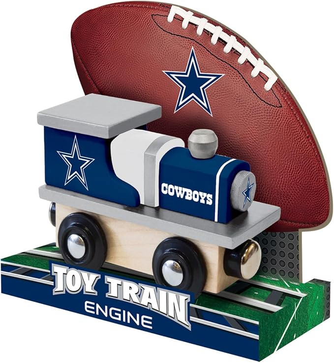 MasterPieces NFL Dallas Cowboys Real Wood Toy Train, For Ages 3+