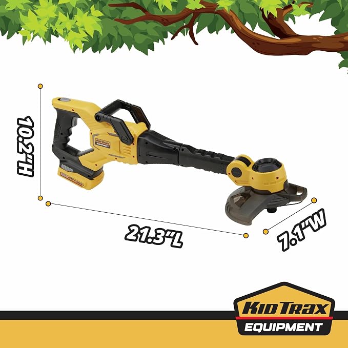 Kid Trax String Trimmer Construction Toys - Kids Toy, Gardening Tools, Outdoor Toys, Tools for Kid, Pretend Play, Durable, Easy to Use, Realistic Appearance & Sounds, Girl and Boy Toy Age 3+