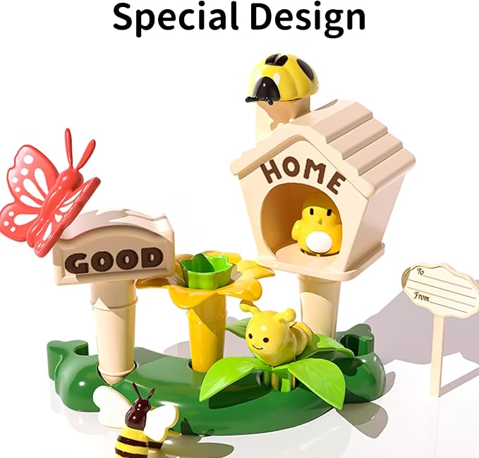 TEMI 224 PCS Flower Garden Building Toys for Girls Toys, Educational STEM Toy and Preschool Garden Play Set for Toddlers 3 4 5 6 7 8 Year Old Kids Boys Girls, Flower Stacking Toys for Kids Age 3-8