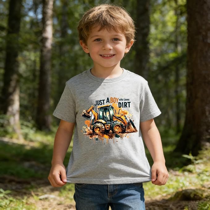 Construction Shirt Toddler Kids Tomatoes Racoon Graphic Tee Outfit Boy Girl Frog Christian Clothing 2-7 Years