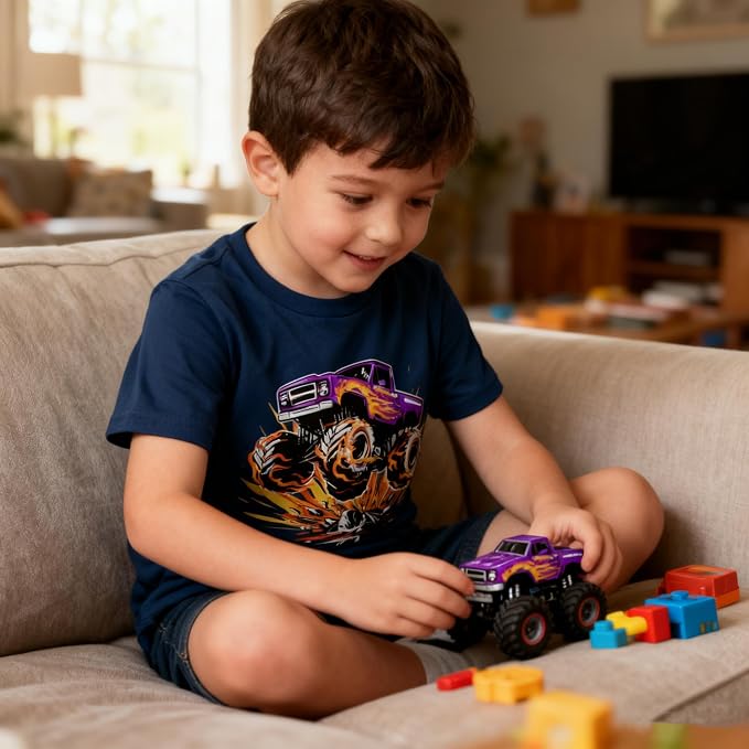 Funnycokid Toddler Boys Shirts Graphic T-Shirt Kids Short Sleeve Tees 2-7 Years