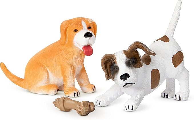 Terra by Battat – 5 Pieces Dog House Playset with Toy Dog Figurines – Durable & Realistic Animal Figures for Toddlers – Educational Playset Encourages Imaginative Play & Early Learning – 3+ Years