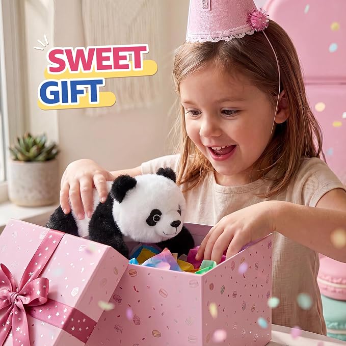 PEACH CAT Panda Stuffed Animal Cute Plushies Small Plush Toys Birthday Gifts for Girls Boys Kids