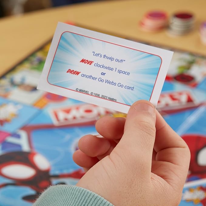 Monopoly Junior: Marvel Spidey and His Amazing Friends Edition Board Game for Kids Ages 5+, with Artwork from The Animated Series, Kids Board Games (Amazon Exclusive)