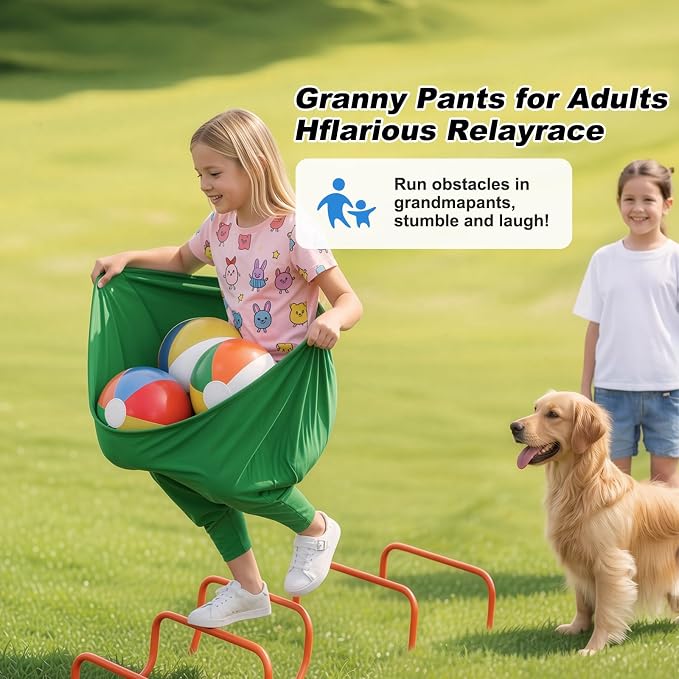Granny Pants Yard Game Sets,4PCS Granny Pants Family Party Outdoor Games with Bouncy Balls for Adults and Kids,The Family Reunion Ultimate Backyard Party Games