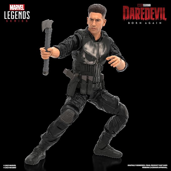 Marvel Legends Born Again Daredevil & Punisher Action Figure Bundle, 6-Inch Fully Articulated Collectible Figures