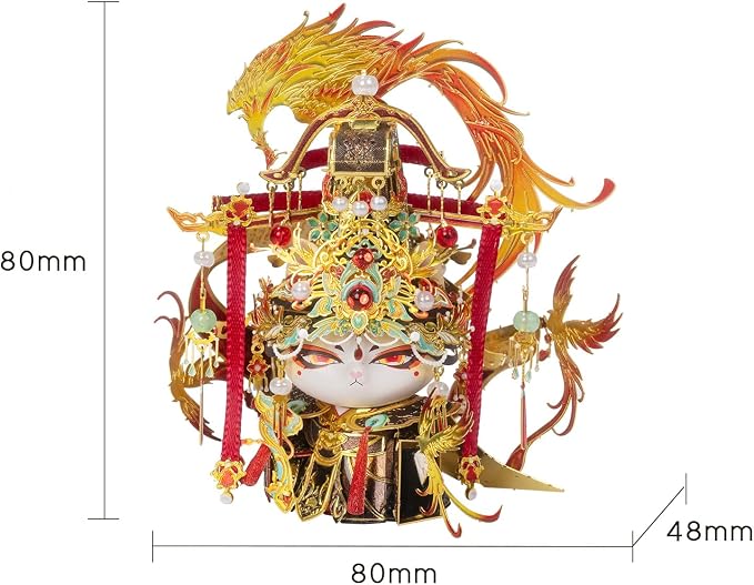 MU 3D Metal Puzzles for Adult Building Miyue Empress Dowager Kitten Kitty, Cat Themed Metal Models Kits Miniature Build, Assembling DIY Sets Hobby Birthday New Year Gifts Home Desk Office Decor