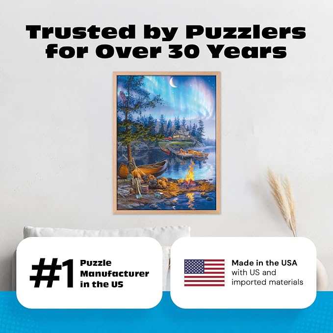 Buffalo Games – Darrell Bush - Magical Moonlight - 1000 Piece Jigsaw Puzzle Colorful Puzzle for Adults – Precision-Cut Pieces, Beautiful Artwork, and Hours of Relaxing Fun