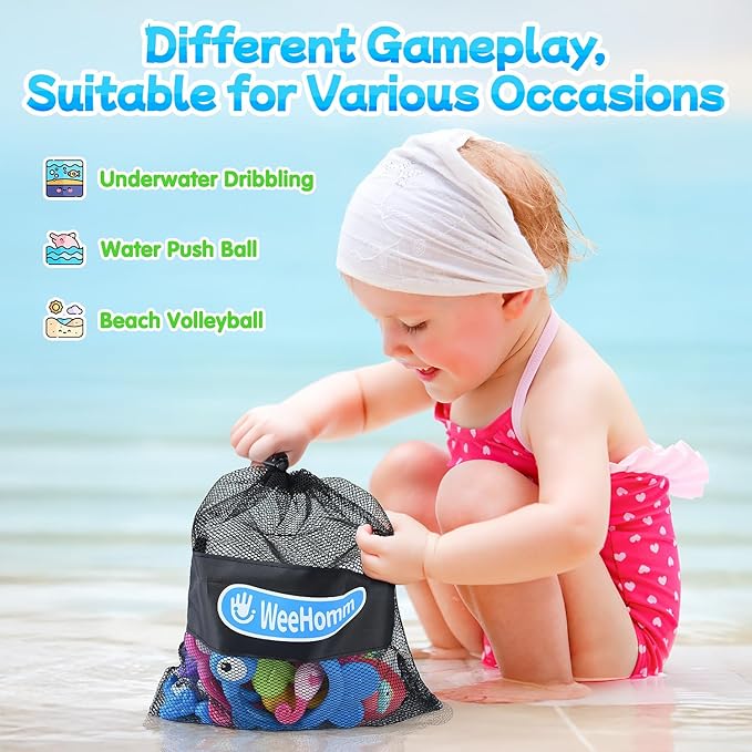 WeeHomm Pool Diving Toys for Kids, 14 PCS Swimming Pool Diving Rings, Summer Dive Sticks with Float Toys for Kids 4-8 8-12, Sea Animals Sinking Games for Teens, with Seahorse/Fish/Turtles/Ducks