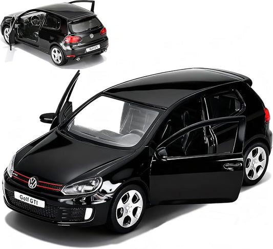 Model Car Volkswagen Golf GTI Toy Car 1/36 Metal Collect Car with Pull Back Toy Cars for Boys Children Gift(Black)