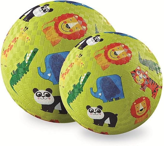 Crocodile Creek Playground Ball - Durable Rubber Ball for Kids Ages 3 and Up - Bouncy Inflatable Ball for Kickball, Indoor Games, and Outdoor Sports - PVC-Free