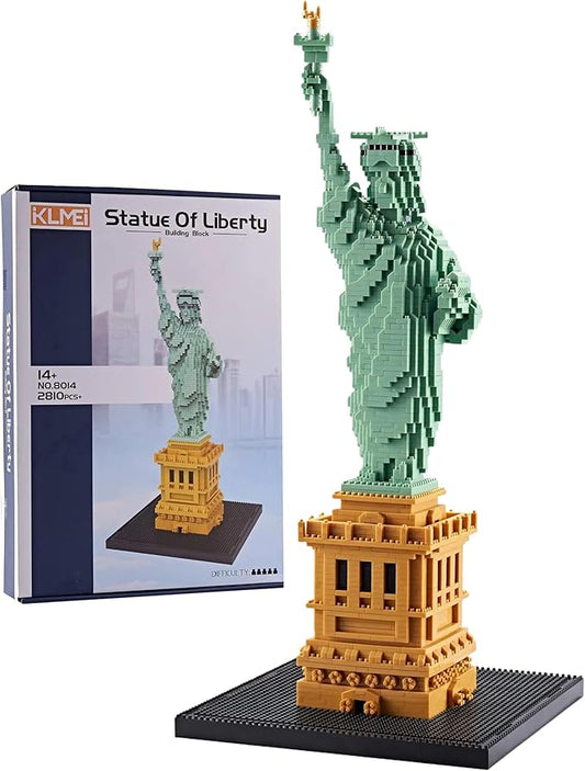 KLMEi Statue of Liberty Micro Blocks Building Sets Mini Bricks Building for Adults, New York Famous Landmark Architectural Model Toys for Kids Age of 14+ 2810 PCS